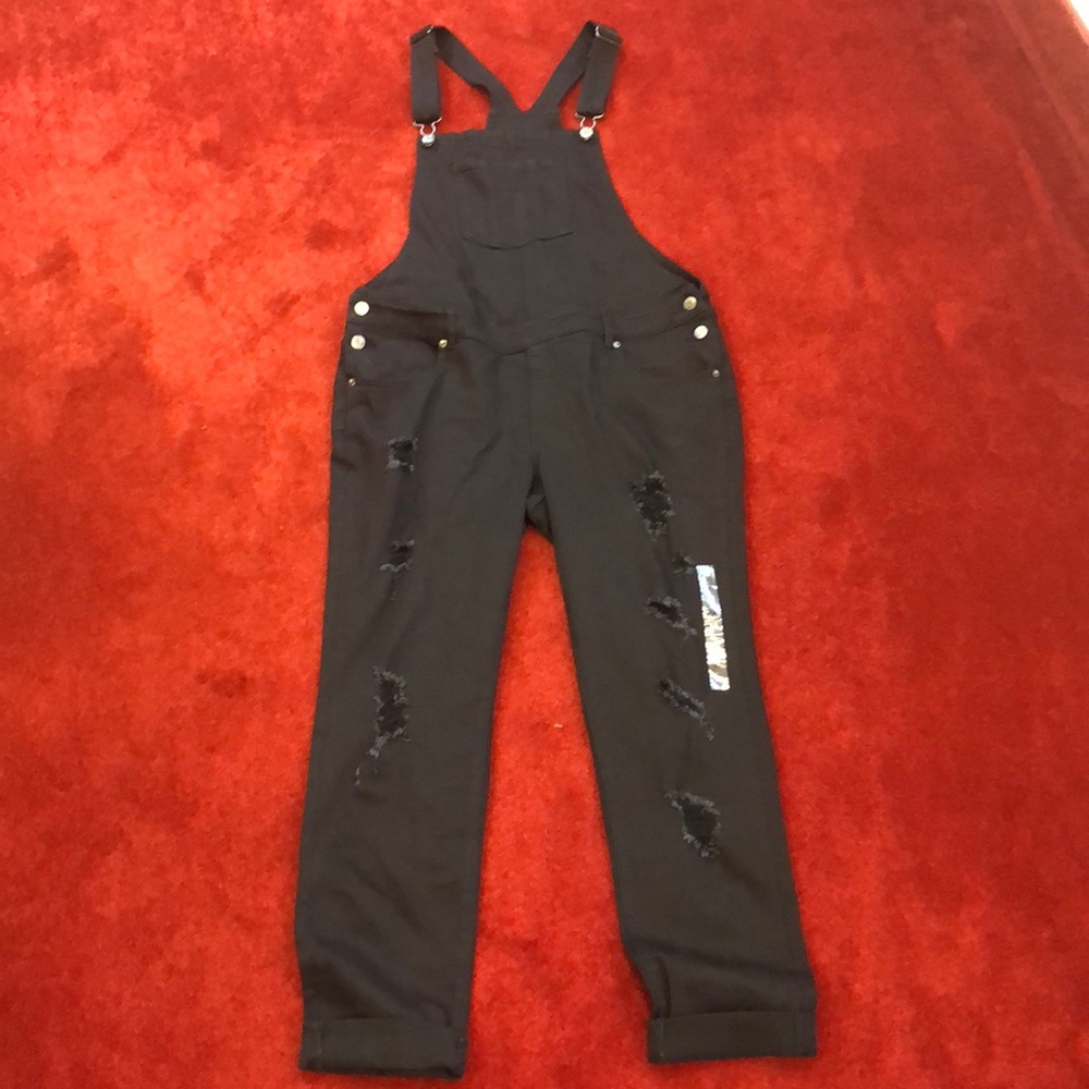 NY&Co Soho Destroyed Overalls